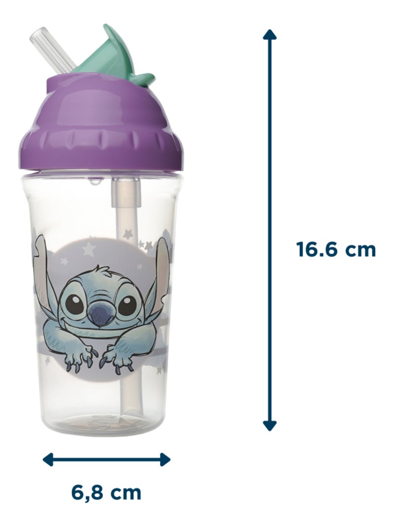 Disney Baby Lilo & Stitch vaso con pajita antivuelco 295 ml Sin BPA Violeta - Kiabi