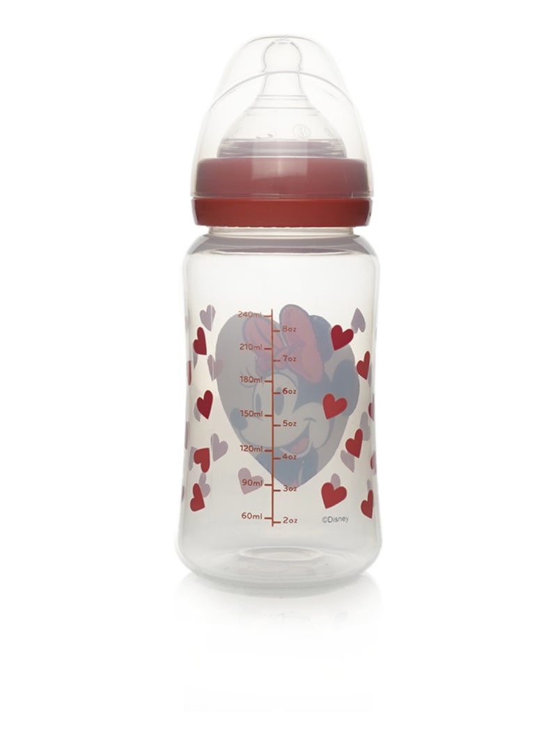 Disney Baby Minnie biberón 240 ml anticolico tetina de silicona 3 velocidades Rosa - Kiabi