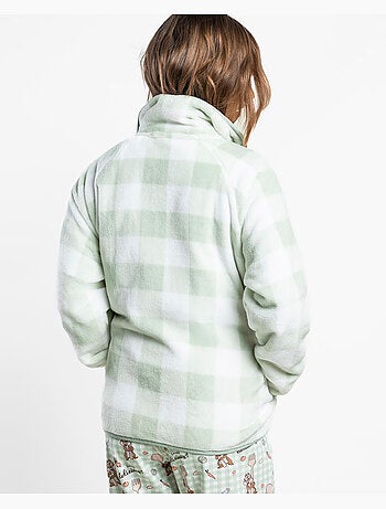 DISNEY Bata Calentita Manga Larga Chip & Dale Green Vichy para Mujer