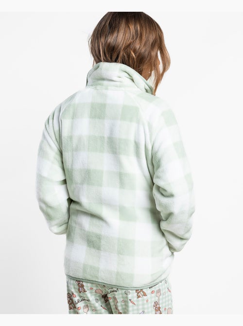 DISNEY Bata Calentita Manga Larga Chip & Dale Green Vichy para Mujer - Kiabi