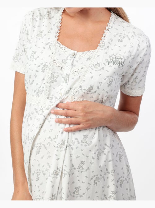 DISNEY Bata Manga Corta Thumper Maternity para Mujer - Kiabi DISNEY Bata Manga Corta Thumper Maternity para Mujer - Kiabi