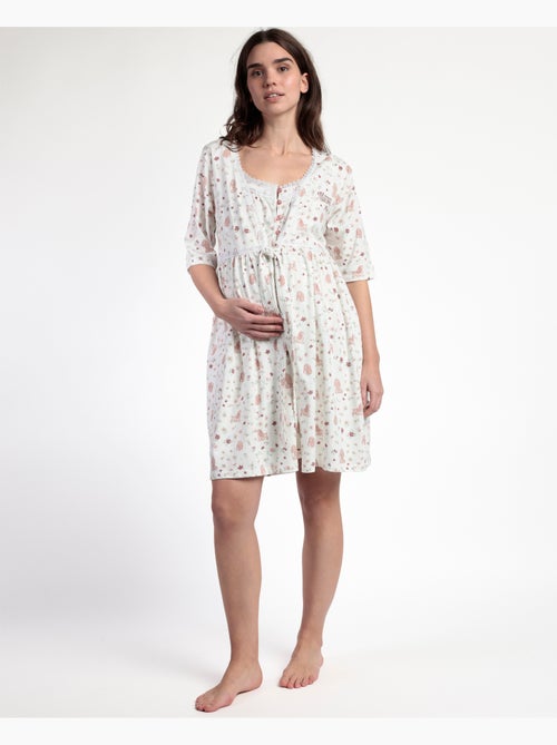 DISNEY Bata Manga Francesa Lady Mum para Mujer - Kiabi DISNEY Bata Manga Francesa Lady Mum para Mujer - Kiabi