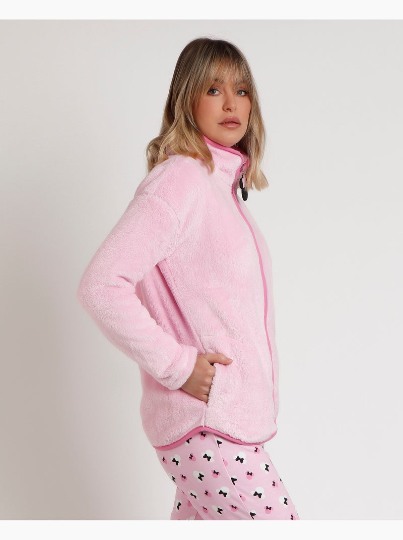 DISNEY Bata Manga Larga Calentita Minnie Chic para Mujer Rosa - Kiabi