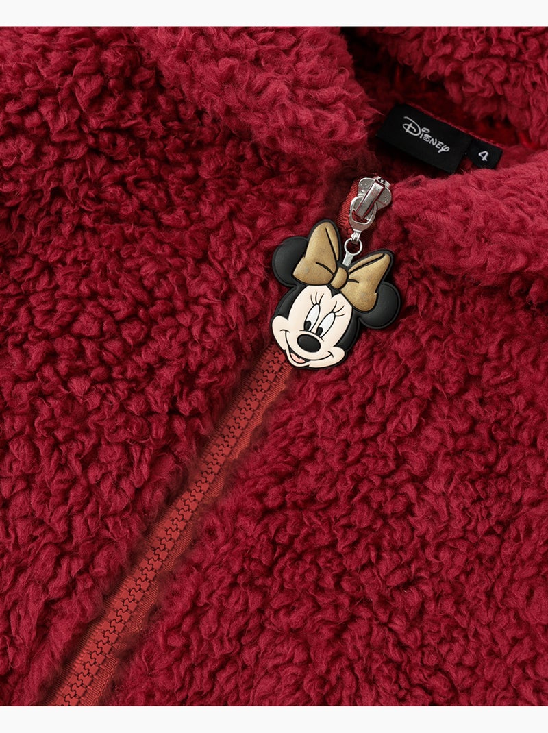 DISNEY Bata Manga Larga Calentita Minnie Mouse para Niña Burdeos - Kiabi