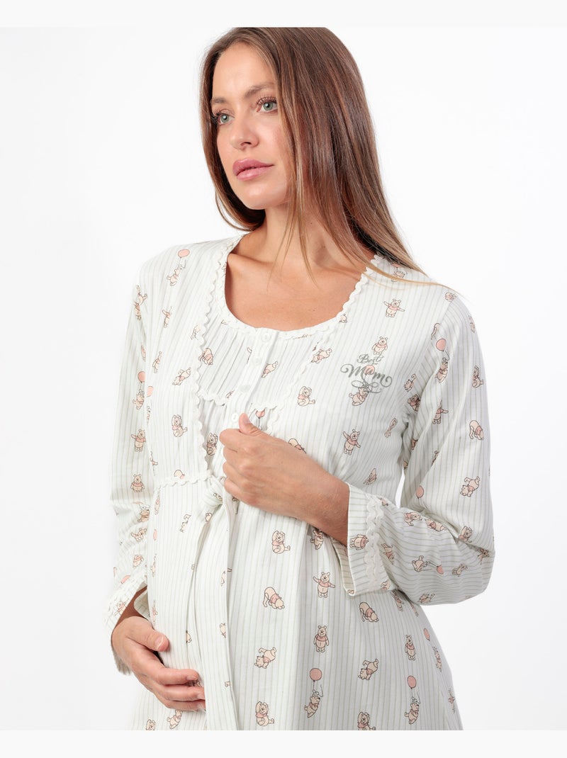 DISNEY Bata Manga Larga Winnie Maternity para Mujer Verde - Kiabi