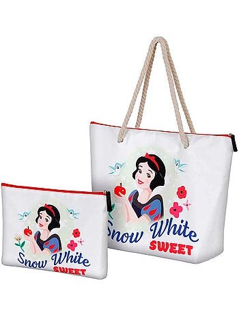 Disney Blancanieves Sweet Bolsa de Playa Soleil, Blanco
