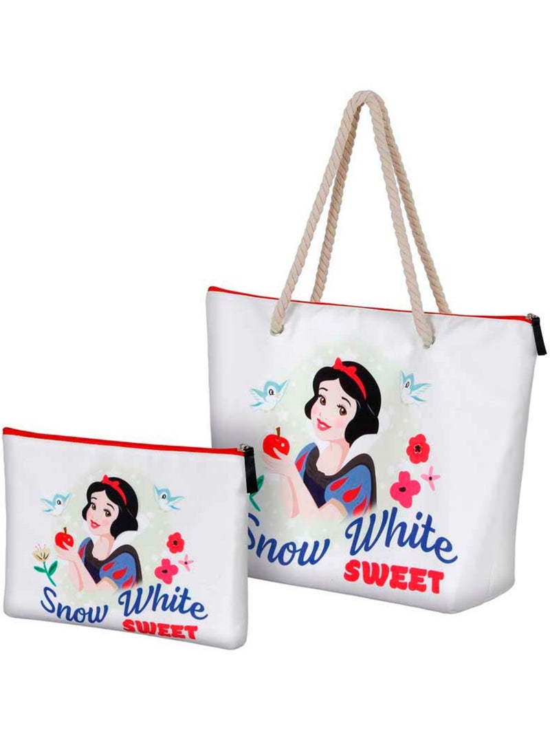 Disney Blancanieves Sweet Bolsa de Playa Soleil, Blanco Blanco - Kiabi