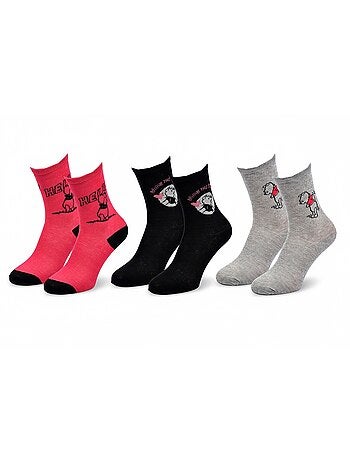 Disney – Calcetines Mujer Licencia Winnie el Pooh Pack de 3 Pares