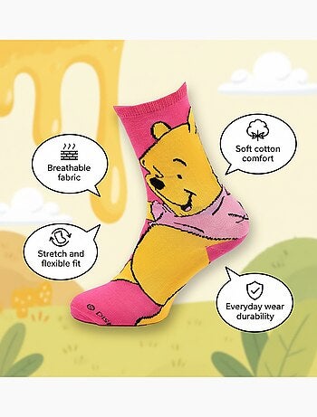 Disney – Calcetines Mujer Licencia Winnie el Pooh Pack de 4 Pares
