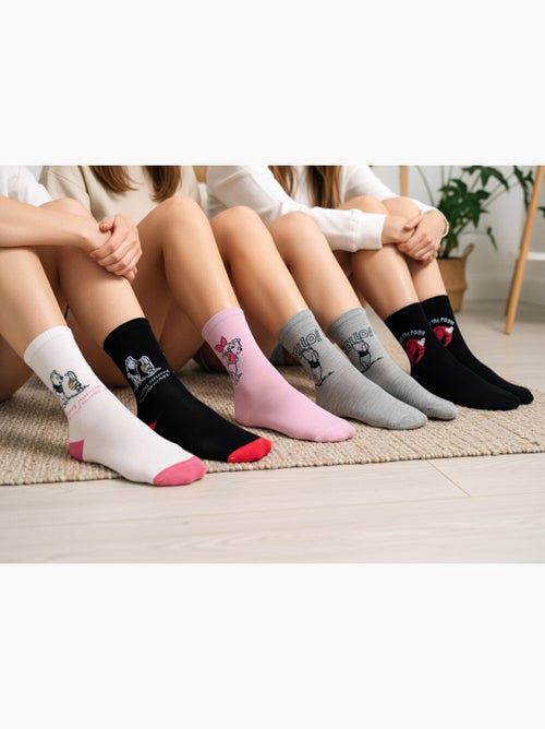 Disney – Calcetines Mujer Licencia Winnie el Pooh Pack de 5 Pares - Kiabi