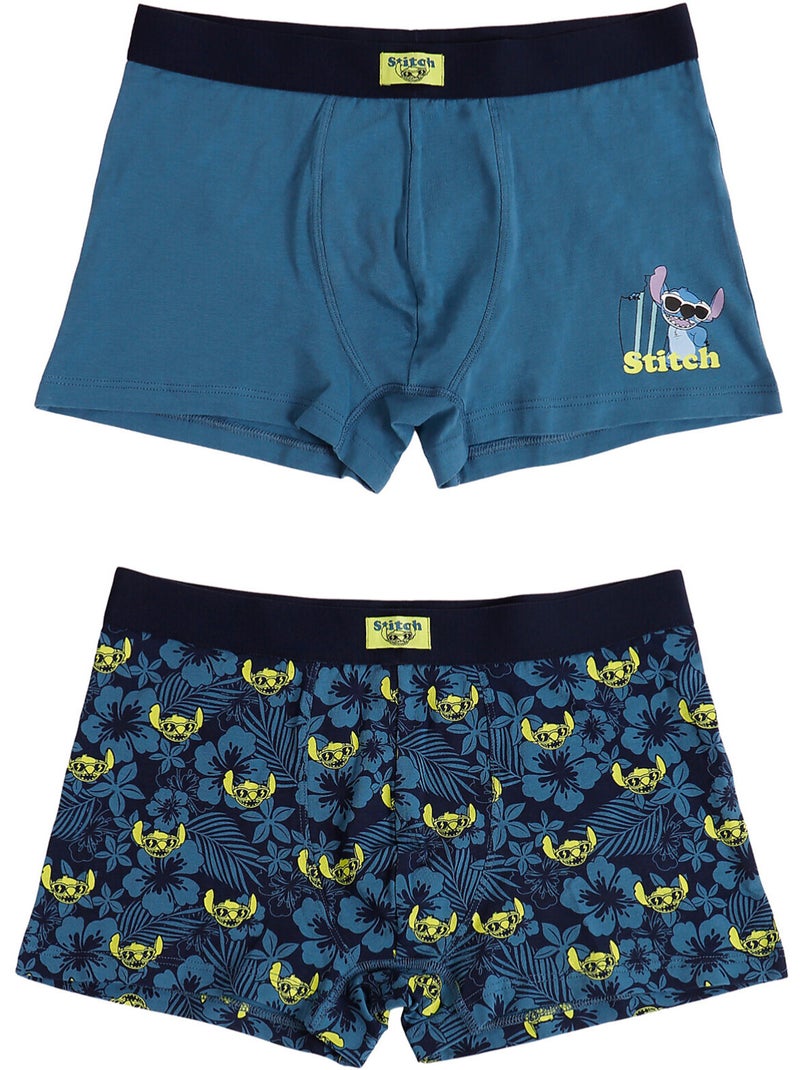 DISNEY Calzoncillo/Bóxer Lilo & Stitch para Hombre, (Caja de 2 unidades) Azul - Kiabi