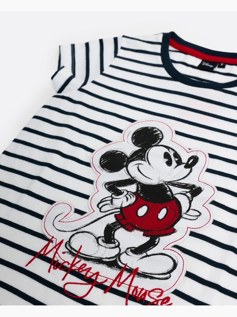 DISNEY Camisola Manga Corta Mickey Patch para Niña Azul marino - Kiabi