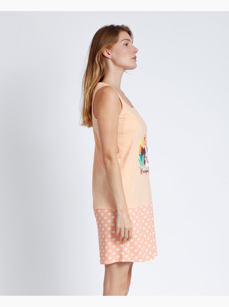 DISNEY Camisola Sin Mangas Minnie Flowers para Mujer Melocotón - Kiabi