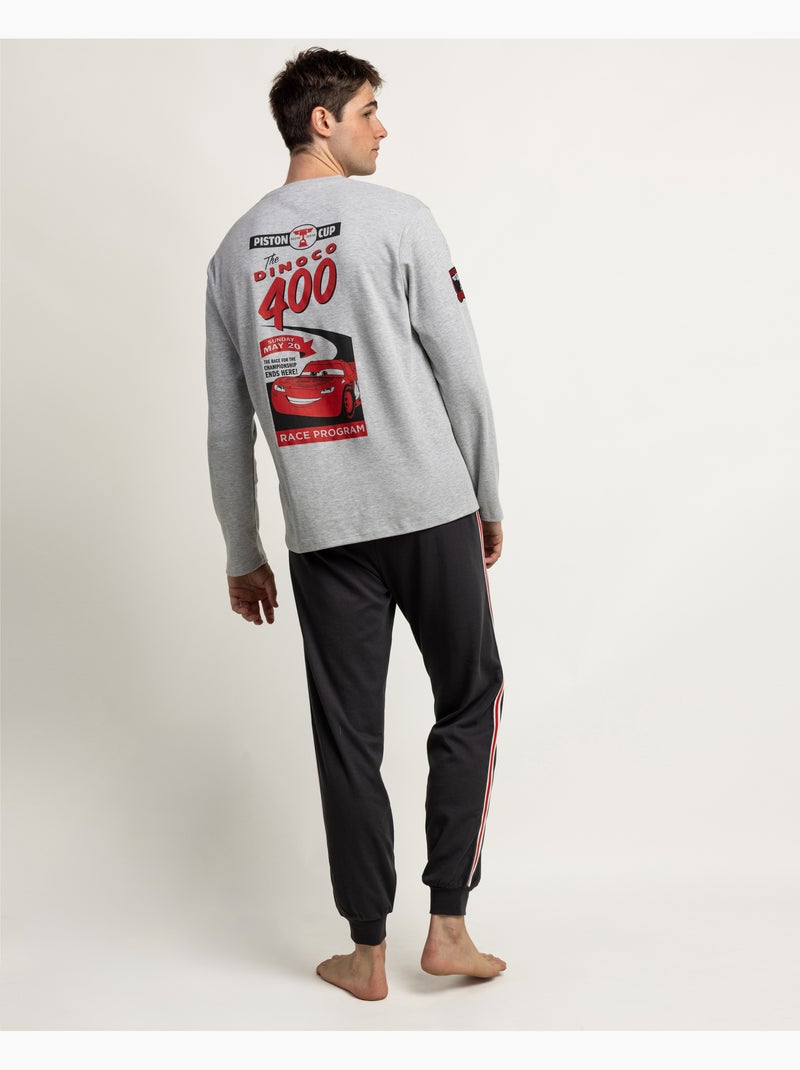 DISNEY CARS Pijama Manga Larga Piston Cup para Hombre Gris jaspeado - Kiabi