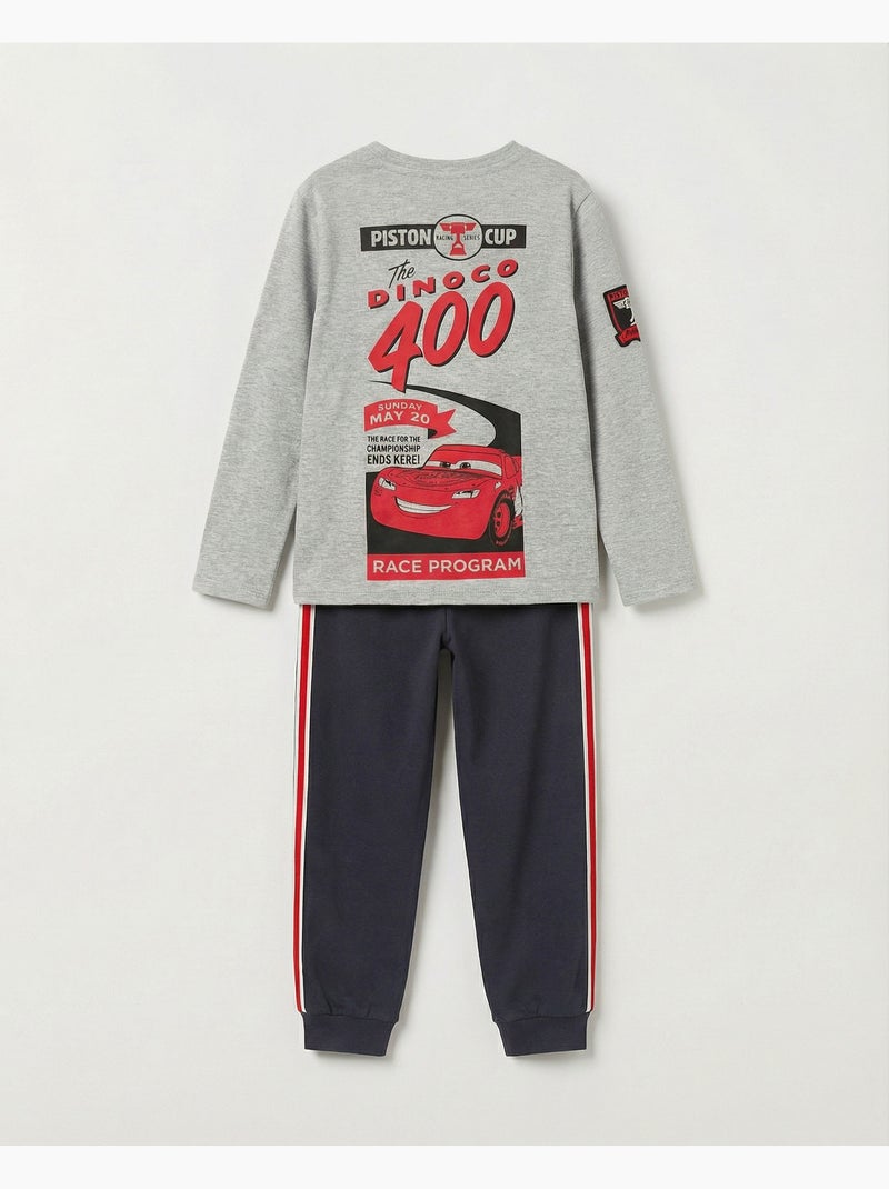 DISNEY CARS Pijama Manga Larga Piston Cup para Niño Gris jaspeado - Kiabi