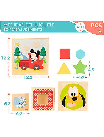 Disney Cubos de madera con formas WOOMAX