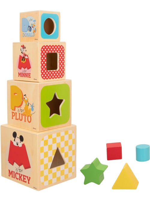 Disney Cubos de madera con formas WOOMAX - Kiabi Disney Cubos de madera con formas WOOMAX - Kiabi