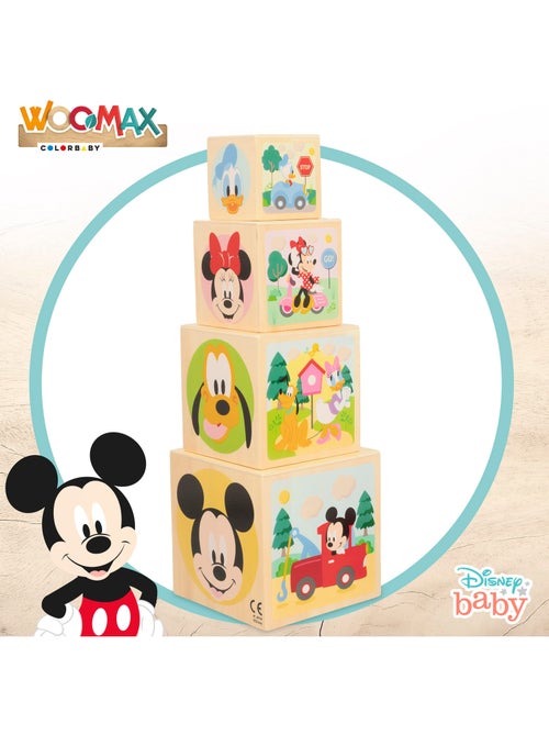 Disney Cubos de madera con formas WOOMAX - Kiabi Disney Cubos de madera con formas WOOMAX - Kiabi