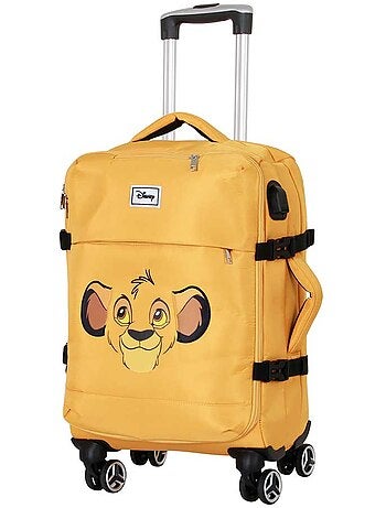 Disney El Rey León Face Maleta de Cabina 4 Ruedas, Amarillo