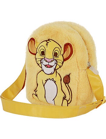 Disney El Rey León Sit Bolso Bandolera Cuadrado Plush, Amarillo