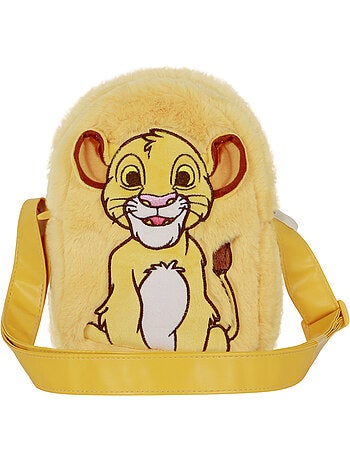 Disney El Rey León Sit Bolso Bandolera Cuadrado Plush, Amarillo