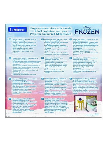 Disney Frozen II Reloj proyector con sonidos