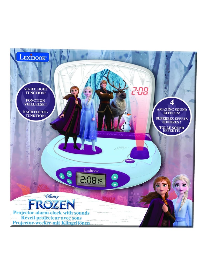 Disney Frozen II Reloj proyector con sonidos Azul - Kiabi