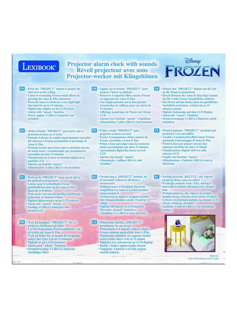 Disney Frozen II Reloj proyector con sonidos Azul - Kiabi