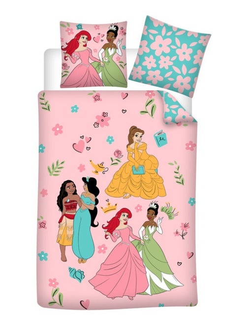 Disney, Juego de sabanas 3 piezas, Infantil Estampado Reversible 100% Algodón, PRINCESAS - Kiabi Disney, Juego de sabanas 3 piezas, Infantil Estampado Reversible 100% Algodón, PRINCESAS - Kiabi