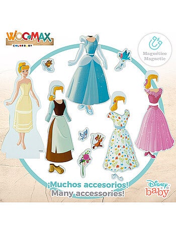Disney Juego magnético princesas vestidos WOOMAX