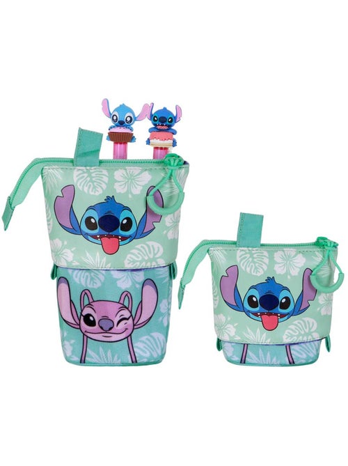 Disney Lilo y Stitch Aloha Estuche Portatodo Cute + 2 Bolígrafos de Gel Borrables, Azul - Kiabi Disney Lilo y Stitch Aloha Estuche Portatodo Cute + 2 Bolígrafos de Gel Borrables, Azul - Kiabi