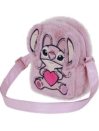 Disney Lilo y Stitch Angel Heart Bolso Bandolera Action Plush, Rosa