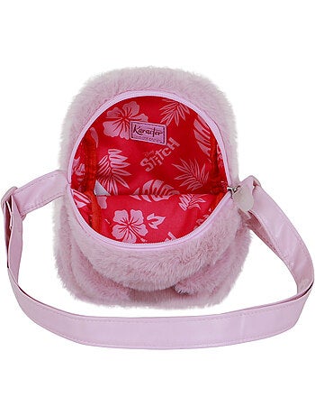 Disney Lilo y Stitch Angel Heart Bolso Bandolera Action Plush, Rosa