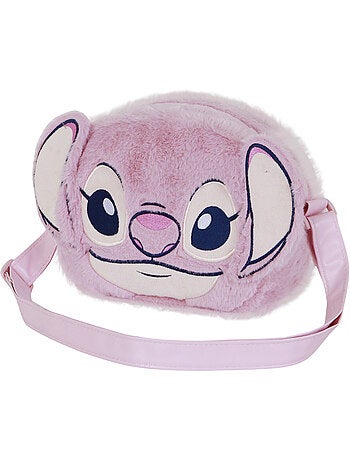 Disney Lilo y Stitch Angel Heart Mini Bolso Bandolera Plush, Rosa