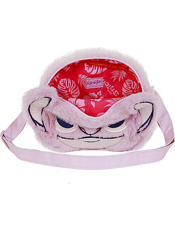 Disney Lilo y Stitch Angel Heart Mini Bolso Bandolera Plush, Rosa
