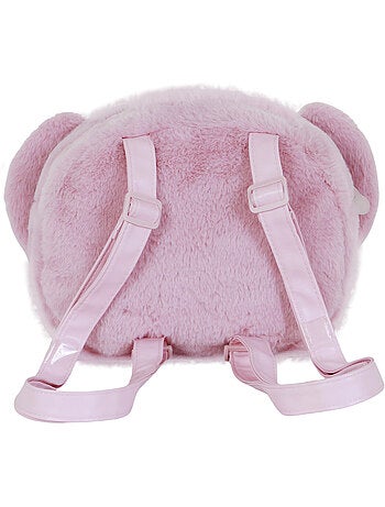 Disney lilo y stitch angel heart mochila plush face, rosa