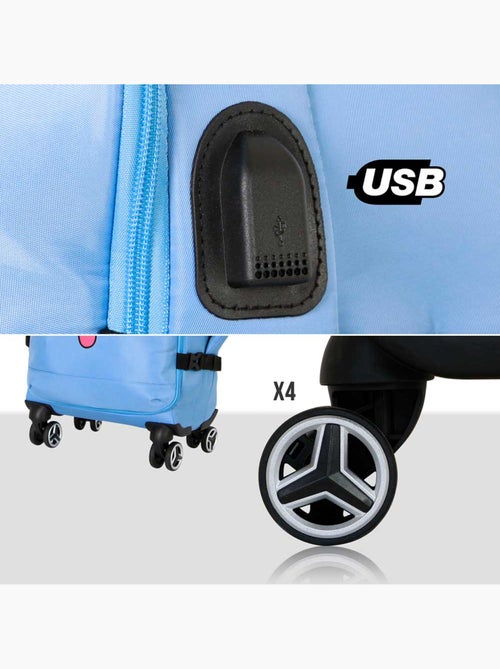 Disney Lilo y Stitch Face Maleta de Cabina 4 Ruedas, Azul - Kiabi