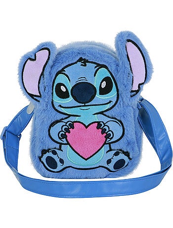 Disney Lilo y Stitch Heart Bolso Bandolera Cuadrado Plush, Azul
