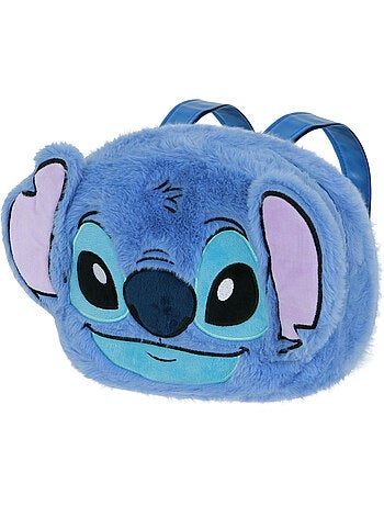 Disney lilo y stitch heart mochila plush face, azul