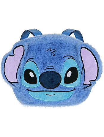Disney lilo y stitch heart mochila plush face, azul
