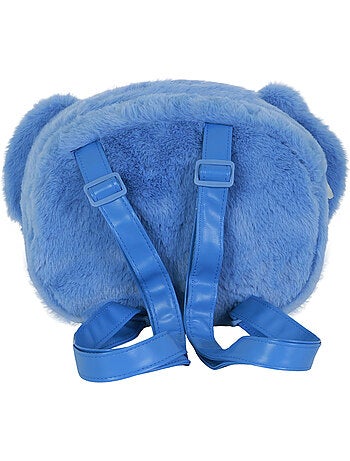 Disney lilo y stitch heart mochila plush face, azul