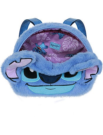 Disney lilo y stitch heart mochila plush face, azul