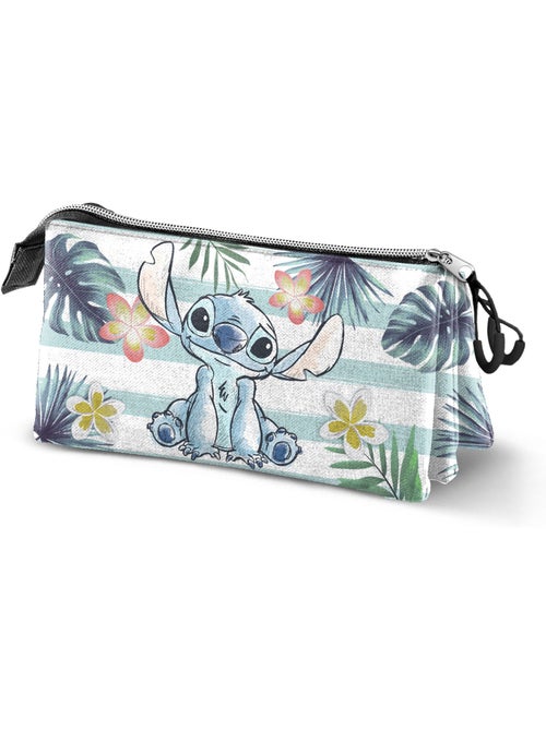 Disney Lilo y Stitch Ocean Estuche Portatodo Triple, Azul - Kiabi Disney Lilo y Stitch Ocean Estuche Portatodo Triple, Azul - Kiabi