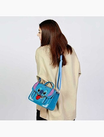 Disney Lilo y Stitch Tongue Bolso-Mochila Satchel, Azul