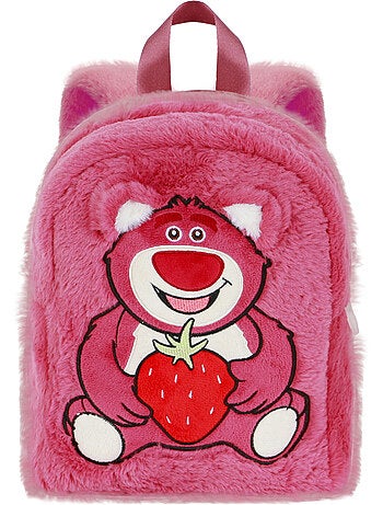 Disney Lotso Cariñoso Strawberry Mochila Plush, Rosa