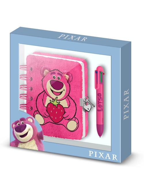 Disney Lotso Cariñoso Strawberry Pack de Diario Plush + Bolígrafo de 6 Colores, Rosa - Kiabi Disney Lotso Cariñoso Strawberry Pack de Diario Plush + Bolígrafo de 6 Colores, Rosa - Kiabi