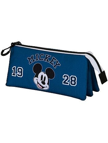 Disney Mickey Mouse Class Estuche Portatodo Triple, Azul
