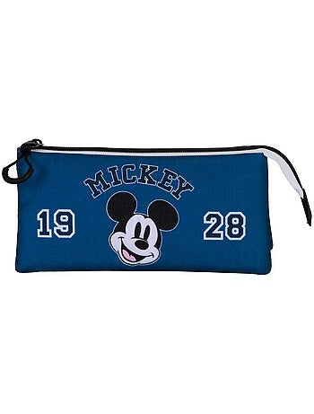 Disney Mickey Mouse Class Estuche Portatodo Triple, Azul