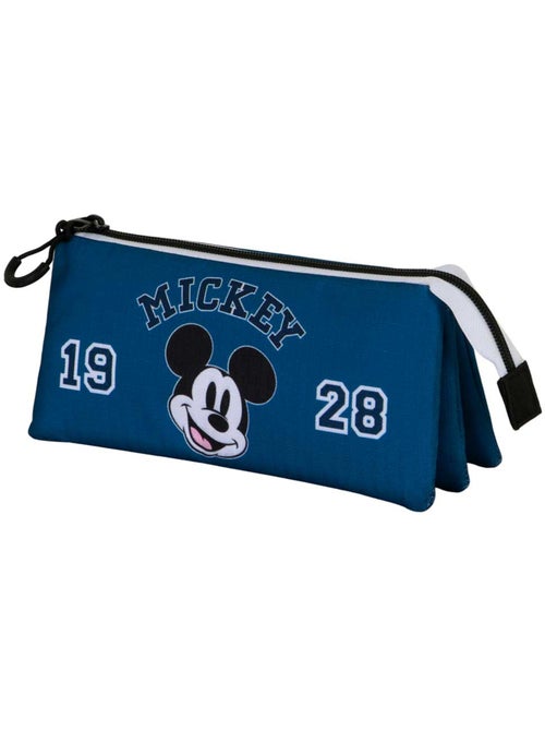 Disney Mickey Mouse Class Estuche Portatodo Triple, Azul - Kiabi Disney Mickey Mouse Class Estuche Portatodo Triple, Azul - Kiabi