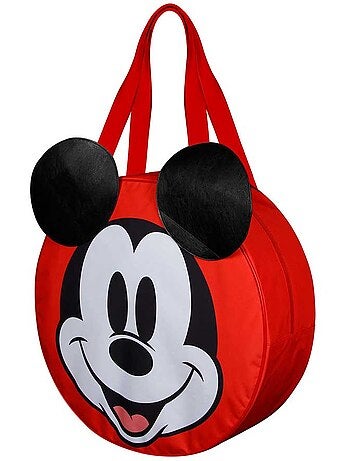 Disney Mickey Mouse Face Bolsa de Playa Jumbo, Multicolor